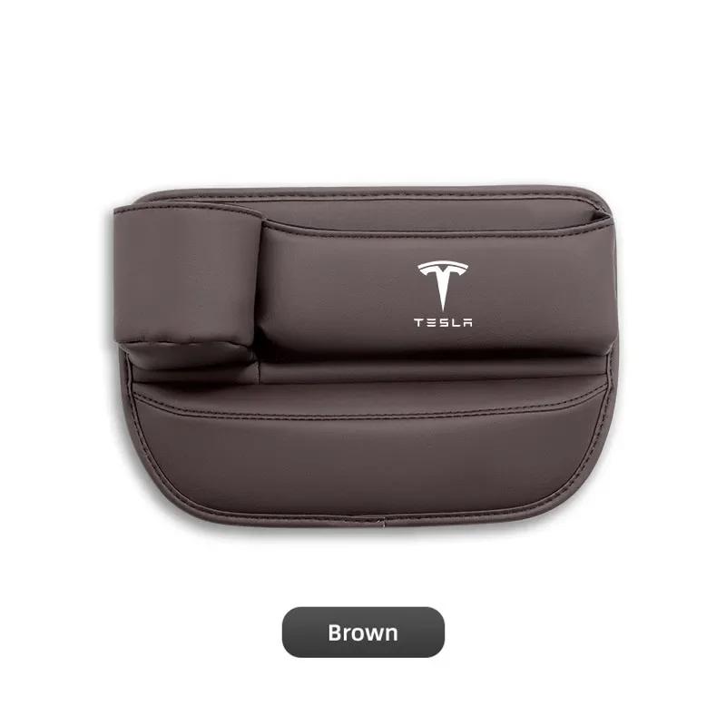 Car Sticker 2025 Hot Car Seat Gap Storage Box Multifunction Organizer Cup Holder For Tesla Model-Y Model-3 Model-X Model-S Cyber