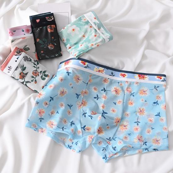 Мужские боксеры ультратонкие сетчатые с принтом средней талии быстросохнущие влагоотводящие домашние трусы больших размеров для сна