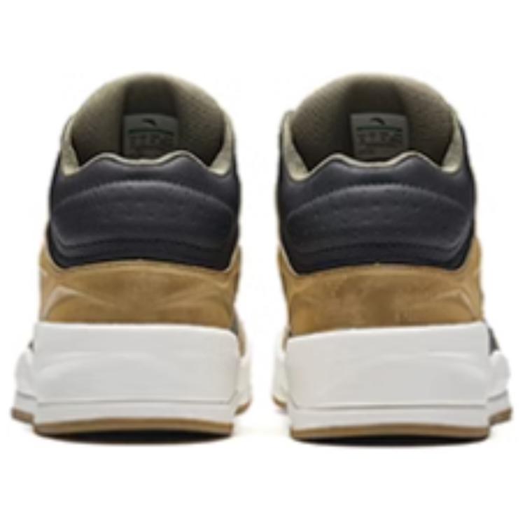 Anta Slip Resistant Height Increasing High top Skateboard Shoes Men's Black Gold 112448031-2