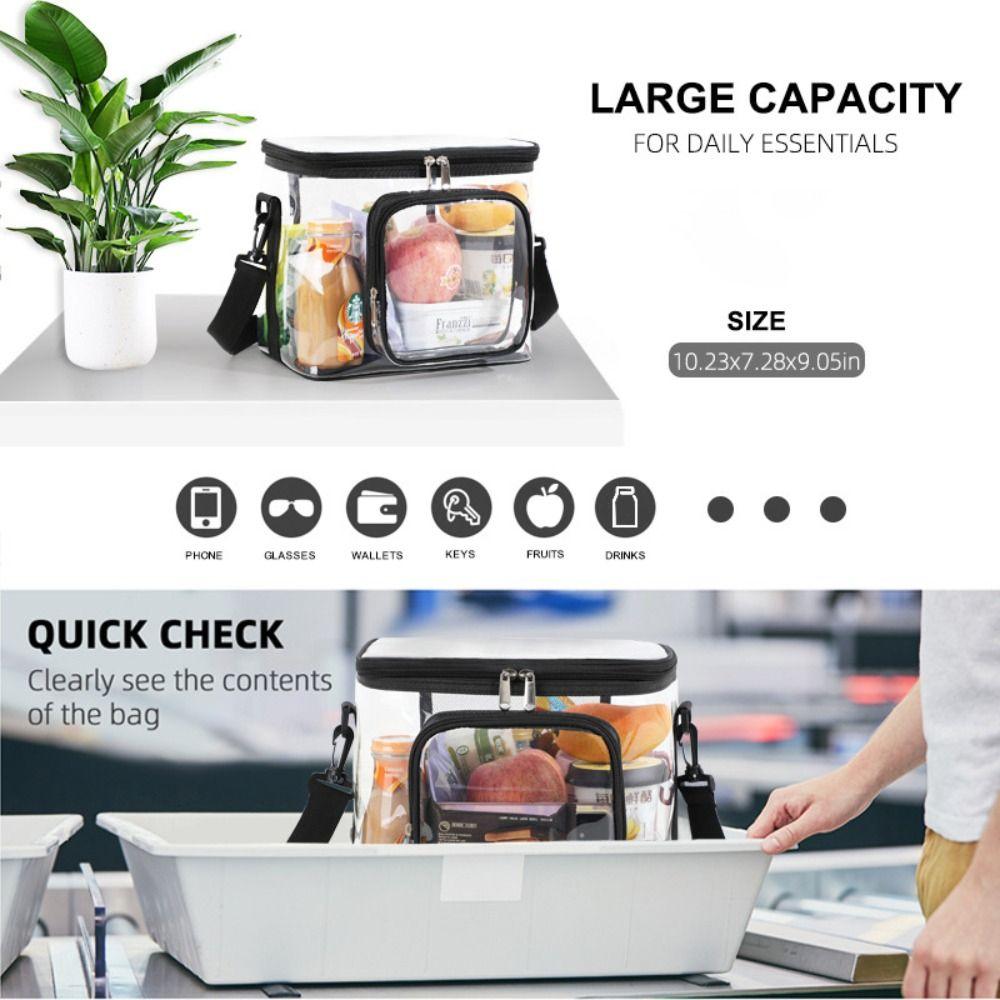 Waterproof Lunch Bag Zipper Clear Beach Bag Wash Bags Travel Storage Bag Unisex