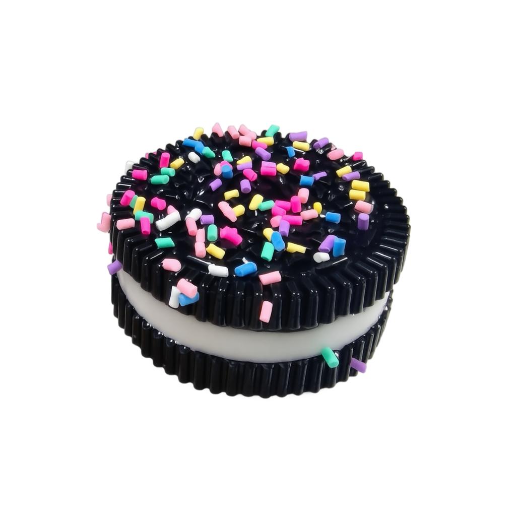 Soft Squeeze Stress Relief Toy Cookie Shape with Sprinkle Design Slow Rising PU Foam Sensory Fidget Toy for Stress and Anxiety Relief