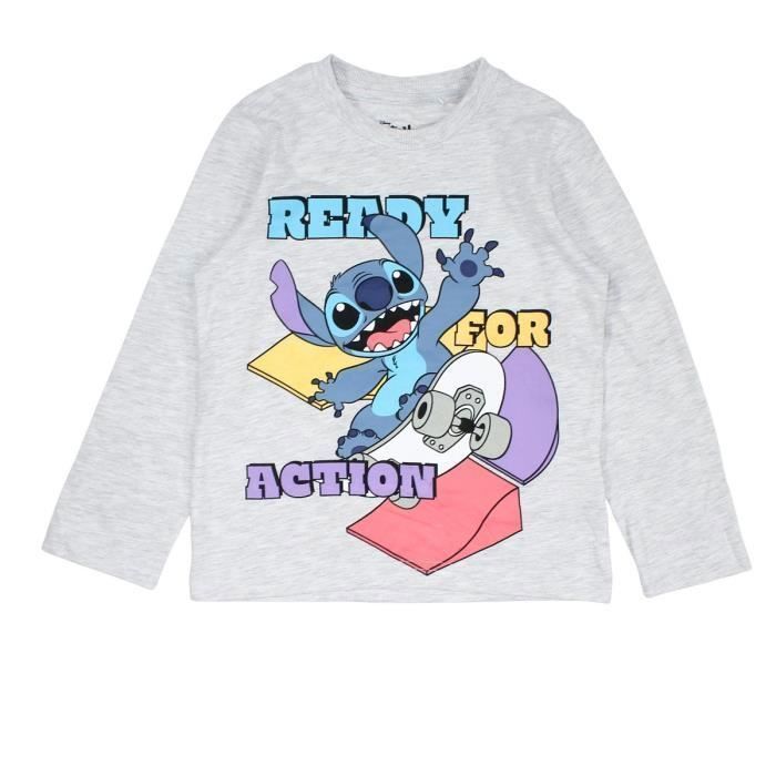 Pyjama garçon - LILO ET STITCH - DIS LIS 5204C302 S2-5A - Gris - Motif Lilo &amp; Stitch - Taille S2-5A