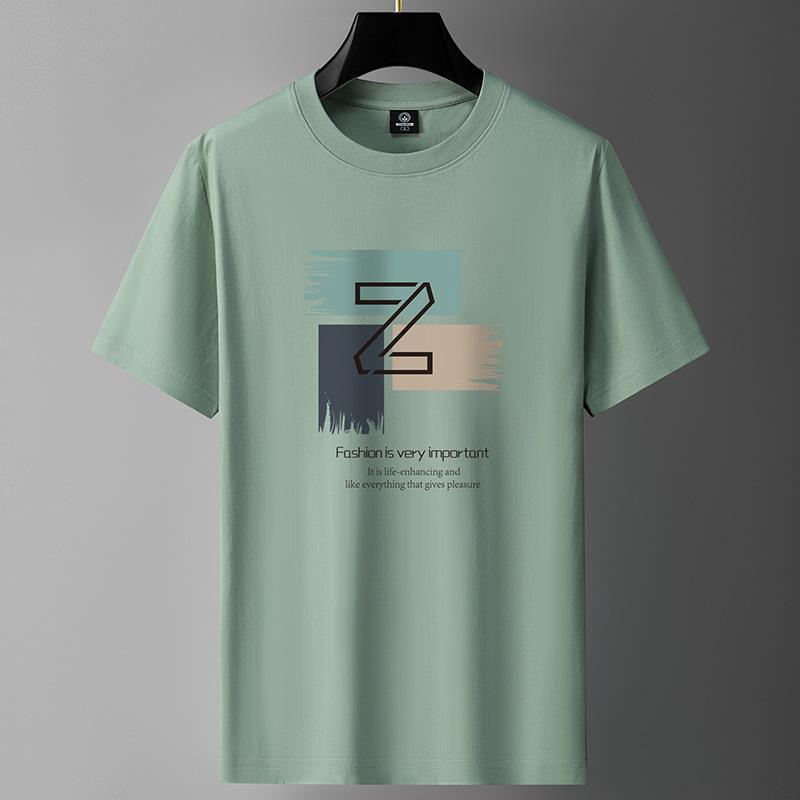 Big Z M-6XL Мужская футболка с короткими рукавами из чистого хлопка с круглым вырезом для мальчиков Повседневная футболка