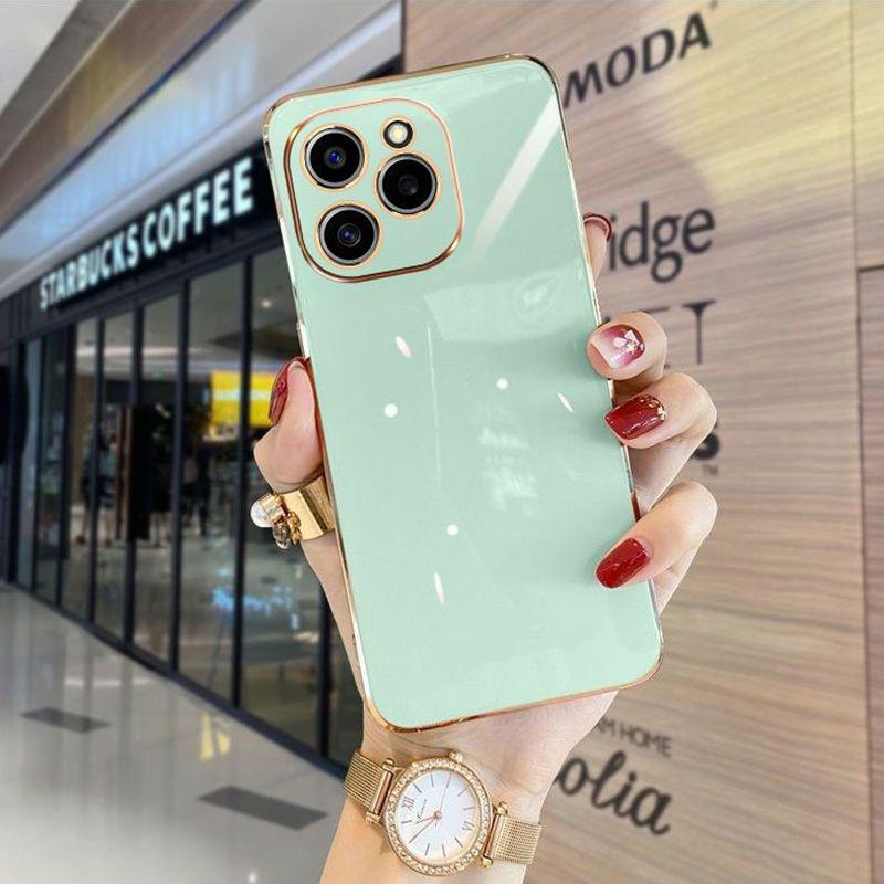 Чехол для Infinix Smart 8 Pro Чехол для телефона Smart8 Plus 8HD с прямым краем, гальваническое покрытие, ударопрочный силиконовый чехол для задней панели, мягкий чехол