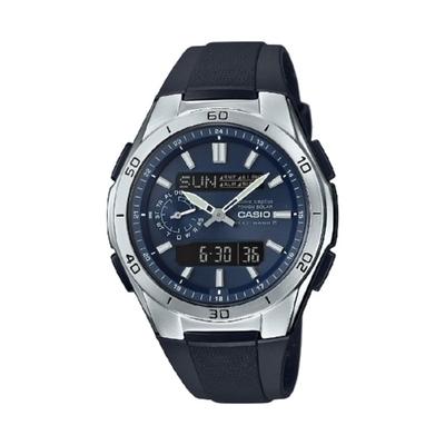[Солнечный радиосигнал времени] Wave Scepter Wave Ceptor Multiband 6 Wva M6502 Ajf Wva M650 2Ajf Синий Серебряный