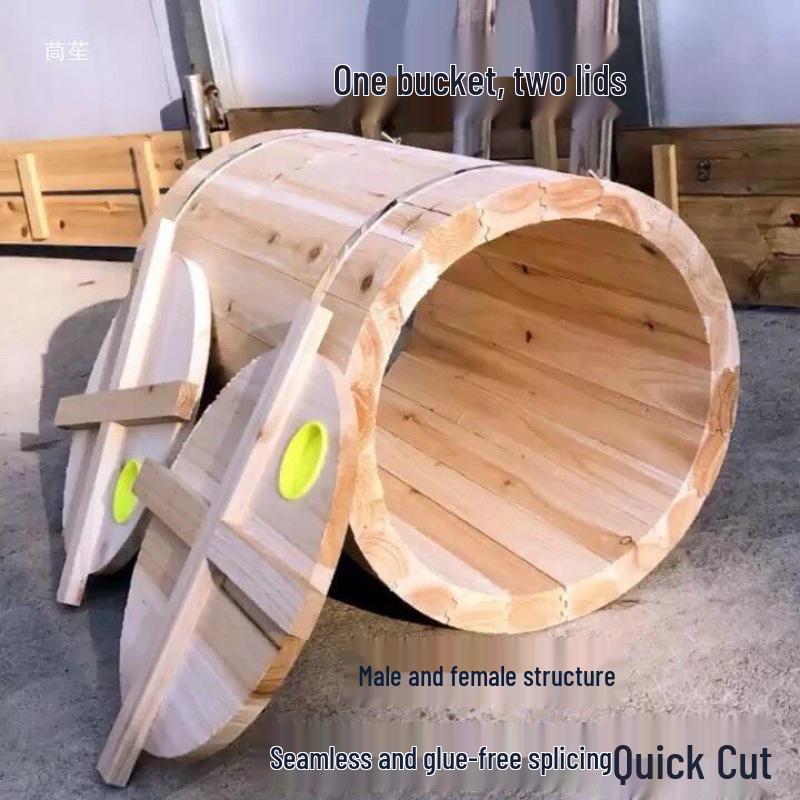 Fir Wood Horizontal Beehive with Inner Lid - Traditional Soil-Raised Design