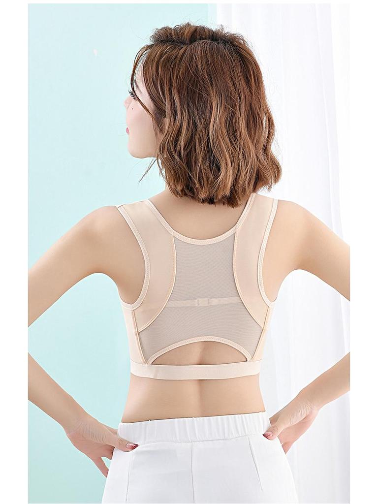 Adjustable Underwire Bra for Back Shaping, Breast Lift, Underarm Fat Reduction, and Body Contouring with Hook-and-Eye Closure