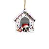 Decorative Acrylic Dog Christmas Accessories 2D Christmas Dogs Ornament  Xmas