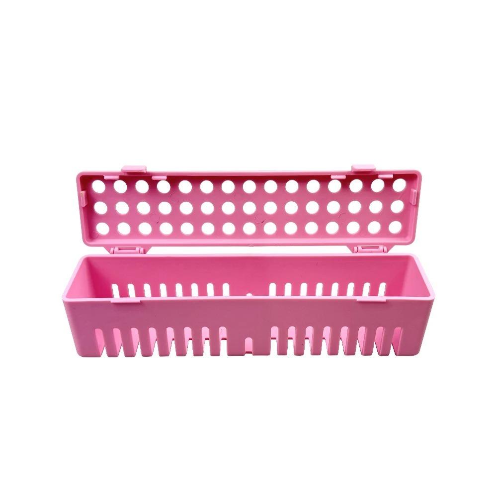 Plastic Dental Sterilization Case Perforated Design Dental Disinfection Tray Clinic Use