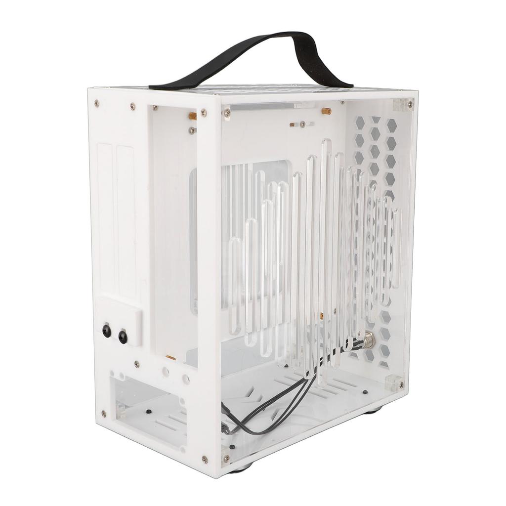 23x20.5x12см Миниатюрный корпус для ПК ITX Прозрачный Акриловый Корпус для ПК Портативный Корпус для Настольного Компьютера 360 Градусов Открытый Полый Корпус