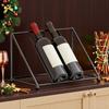 Wine Bottle Rack Iron Inclined Display Holder for 4-5 Bottles Modern Minimalist Wine Organizer for Entryway Bar Cabinet Decor
