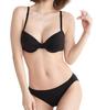 Chica Hurra Seamless Bra and Panties Set Size Women's (Black, B70)