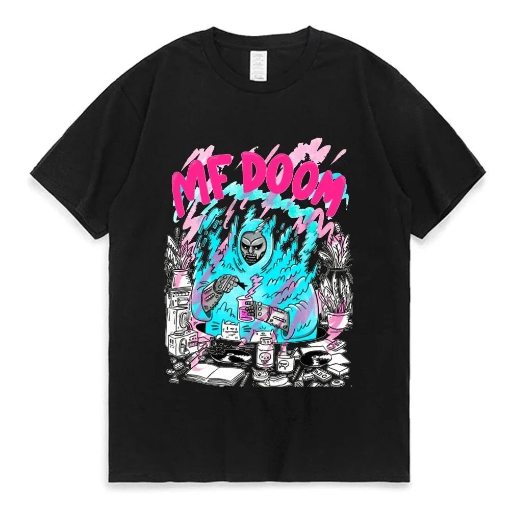 Мужская футболка оверсайз в стиле хип-хоп, певец MF Doom, Madlib, Madvillain, двусторонняя графика, летние топы, хлопковая футболка, одежда для мужчин и женщин