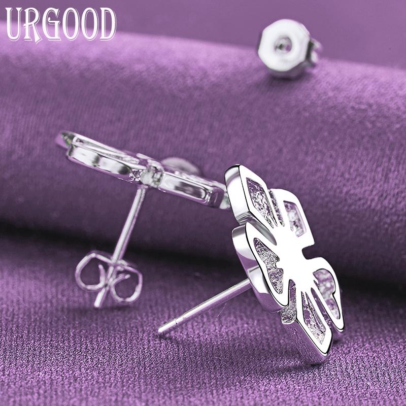 Серьги-цветы из стерлингового серебра 925 пробы, Свадебные украшения-шармы