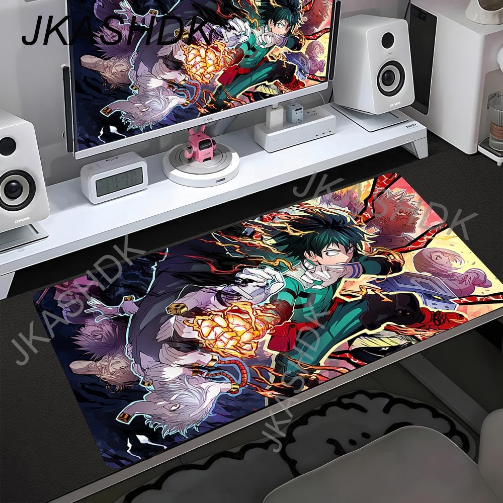 90x40cm Mouse Pad My Hero Academia Keyboard Mat Gaming Accessories Deskmat Natural Rubber Anti-slip Soft Office Tapis De Souris