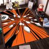 Dynamic Bowling Pins Design Rug - Non-slip rug suitable for living room and bedroom sofas.