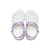 Crocs Классические клоги EVA с круглым носком, перфорированная обувь, унисекс, клоги, бело-фиолетовые 207772-577