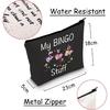 JXGZSO Fun Bingo Cosmetic Makeup Bag - Lucky Bingo Player Gift (Black)