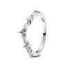 Original 925 Silver Rings For Women Love Heart Crown Wishbone Engagement Wedding Ring Rose Gold Luxury Jewelry Gift