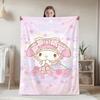 Kawaii M-Melody Sofas Blankets Fluffy Blanket New Year Furry Home and Decoration Bedspread on the Bed Camping Anime Sofa Picnic