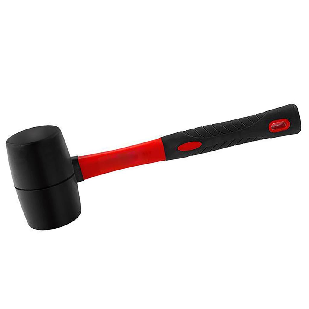 8 Oz Rubber Mallet with Slip Resistant Fiberglass Handle for Flooring Tent Stakes Woodworking