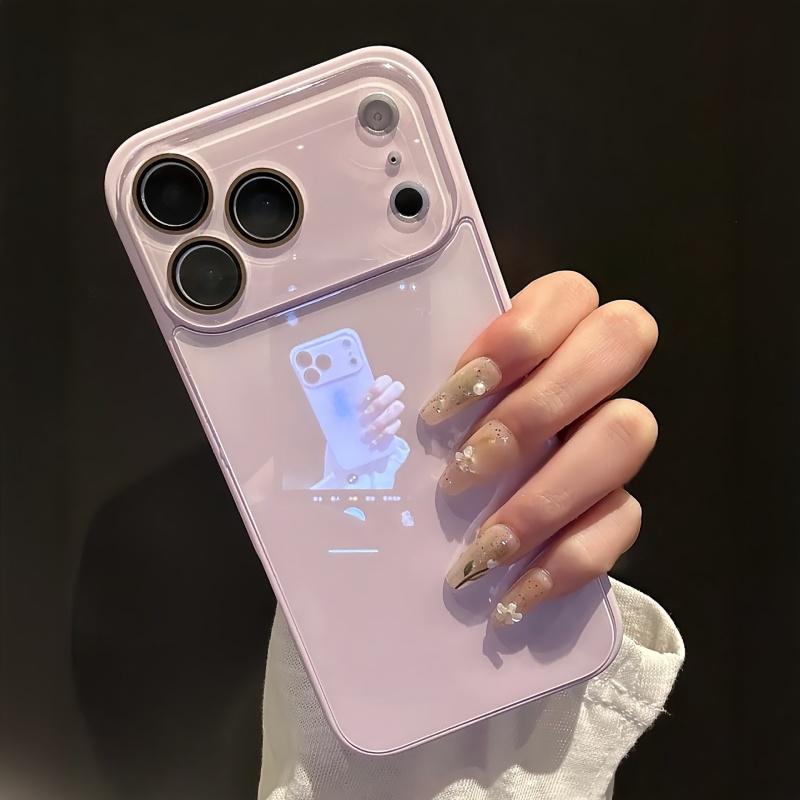 Luxury Candy Color Tempered Glass Camera Protection Case for iPhone 17 16 15 14 13 12 Pro Max Shockproof Bumper Hard Back Cover