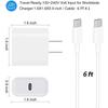Для iPhone16 Зарядное устройство Быстрая зарядка, Для iPhone15 Зарядное устройство, Для iPad Зарядное устройство Быстрая зарядка Настенное зарядное устройство с кабелем USB C на C длиной 6 футов