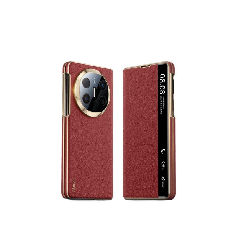 Premium Electroplated Magnetic Flip Case With Smart Window Mate X5 X3 X6 Full Protection Leather Cover