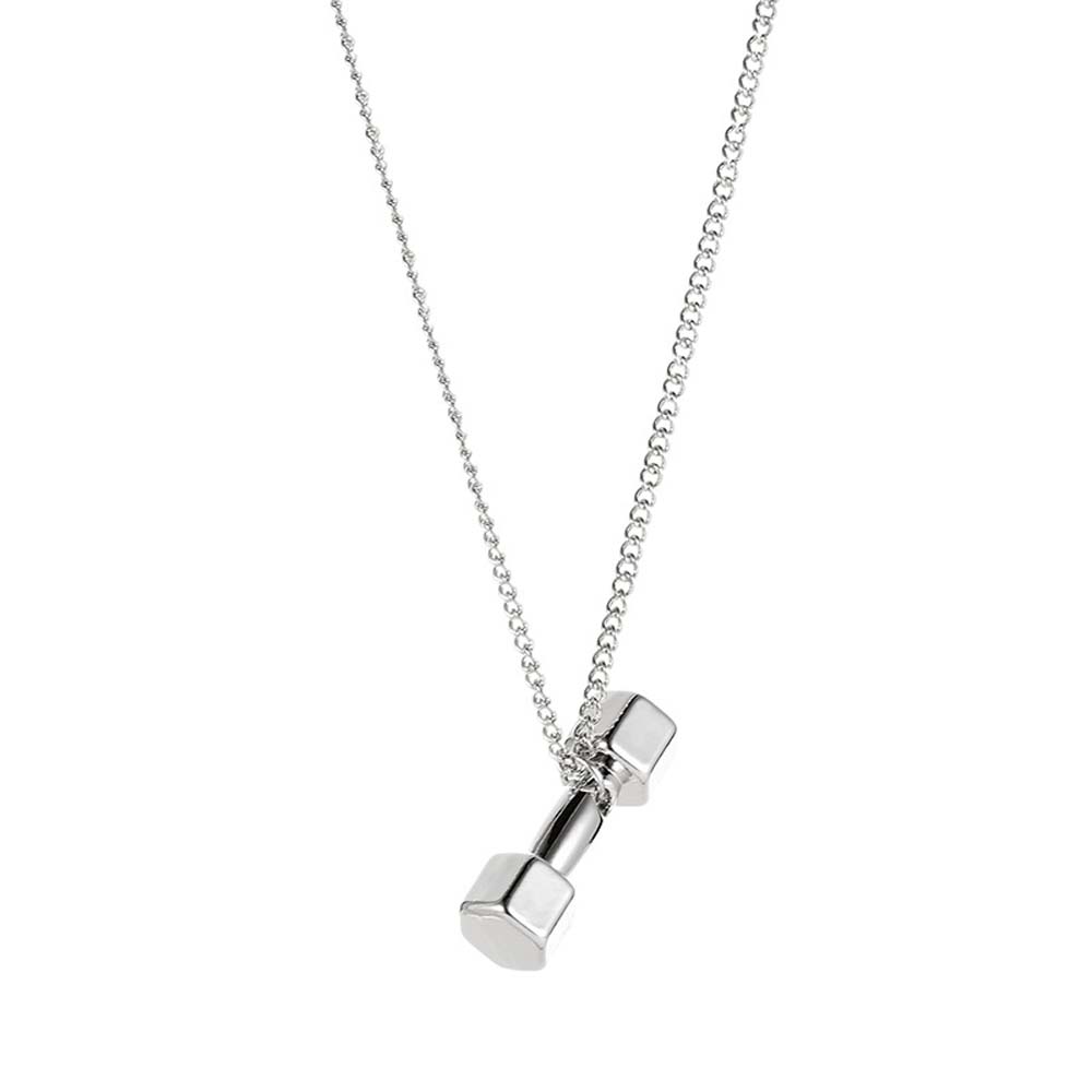 Creative Simple Girls For Women Unisex Long Chain Zinc Zinc Alloy Dumbbell Necklace Fashion Jewelry
