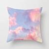 Pink Sky Cloud Peach Leather Velvet Pillowcase Sofa Office Pillow Cushion Cover