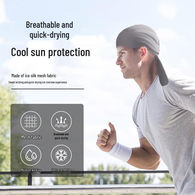 Men's Quick-Dry Cycling Skullcap: Sweat-Absorbing, Breathable, UV-Protection for Outdoor Sports