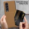 Чехол для Samsung Galaxy Z Fold 4 5g, ультратонкий кожаный чехол с гнездом для карт, пластиковый чехол, чехол для Samsung Z Fold 4 Fold4