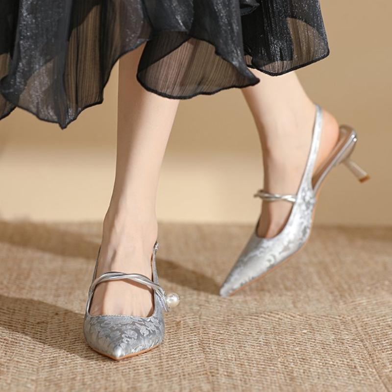 Women High Heels Sandals Peep Toe Sexy Skinny Pointed Party Dress Shoes Design Summer 2024 New Pumps Casual Zapatillas De Mujer