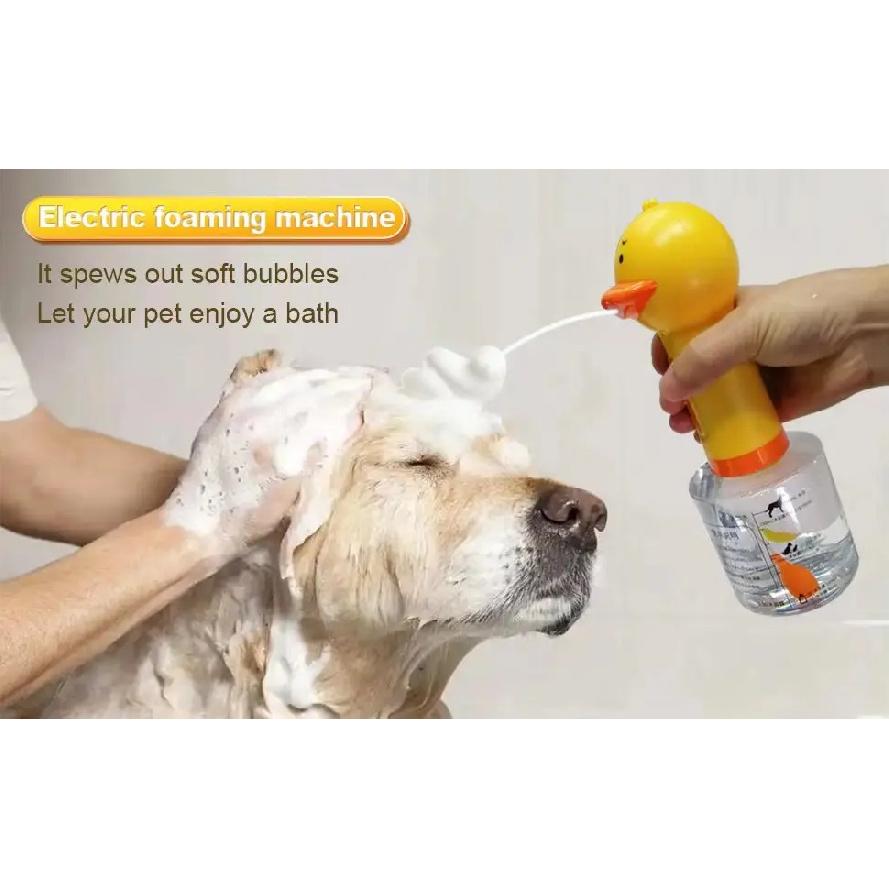 Cute Duck Pet Cleaning Bathing Electric Foam Machine Usb Charging Automatic Soap Dispenser Foam Machine Pet Accessories