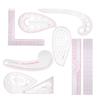 9pcs MultiPurpose Clothing Ruler Set Cutting Curve Shaped Straightedge Sewing Tailor Drawing
