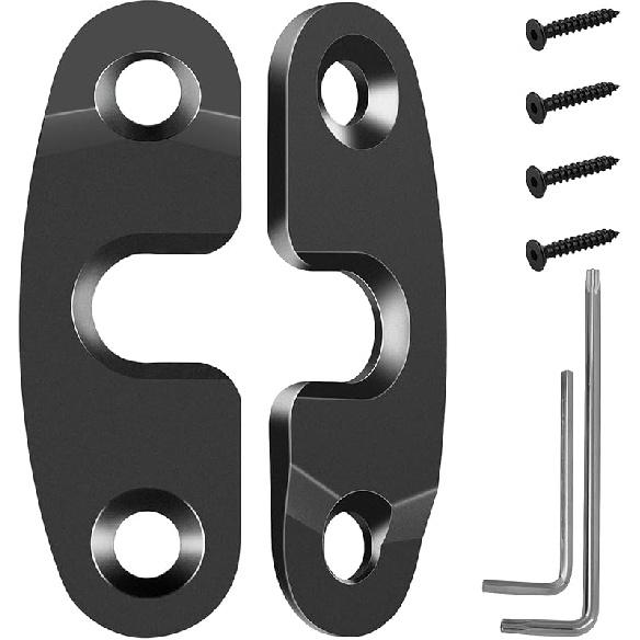 Upgrade Aluminum Alloy Sun Visor Repair Kit Heavy Duty Visor Mounting Clips Compatible With Jeep Wrangler JK JKU 2018/ Wrangler JL JLU 2018-/