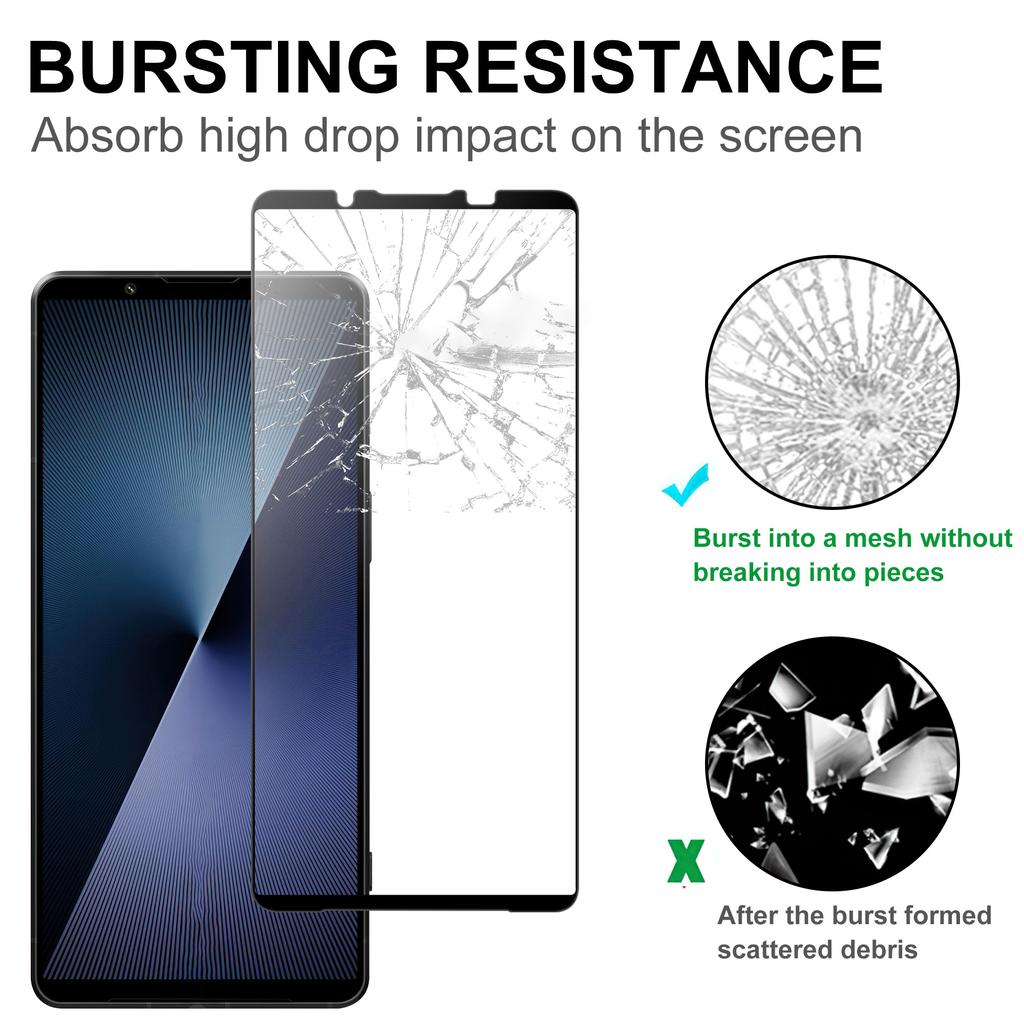 For Sony Xperia 1 VII AGC Glass Screen Protector Full Glue Black Edge Tempered Glass