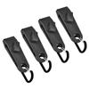 Samcos Tent Clip Lock Carabiner Set of 4 Black Tarp Clip Camping Tent Clamp Windproof Tent Fixing Clip Strong Screw Lock Type Easy To Install