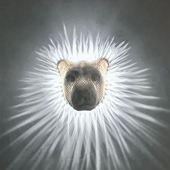 3D Животное Сова Светодиодный ночник Украшение стены Мягкое освещение Легко установить в помещении и на открытом воздухе Настенное крепление Коридоры Лестницы Светодиодный светильник