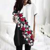 Women's  Hoodies Casual Short Sleeve Shirts Fashion Print Tunic Tops With Pockets
