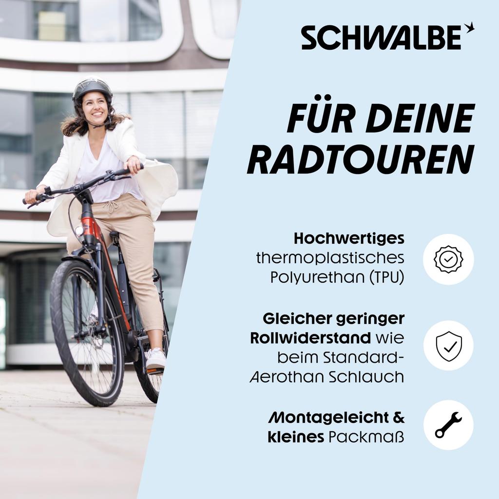 SCHWALBE Aerothan TPU Tube 29x2.4-3" with Presta Valve 40mm