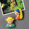 Yousheng World Famous Painting Refrigerator Magnet Home Office Kitchen Locker Fridge Resin 3D Cartoon Men Women Magnetic Decoration Ornament