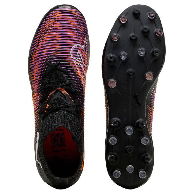 Puma Future 8 Match MG Black Glowing Red Unisex Sneakers Puma-Black Puma-White 108368-01