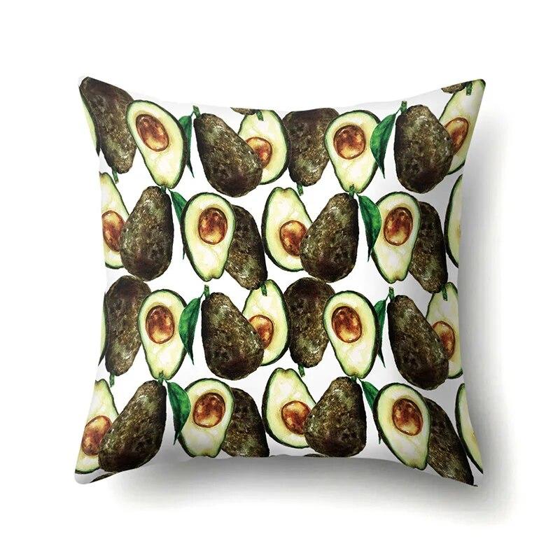 Наволочка на спинку сиденья для дивана в гостиной с геометрическим рисунком авокадо