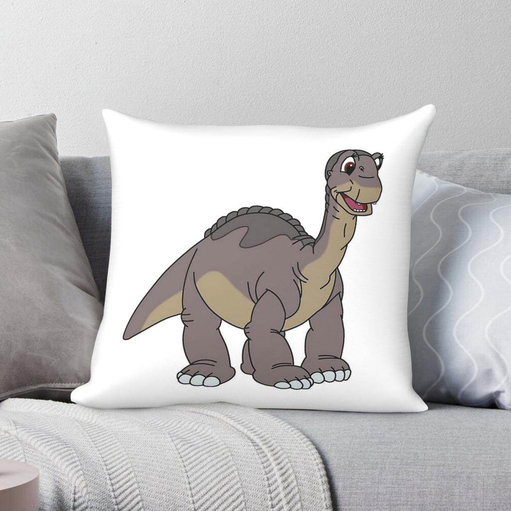 Land Before Time Littlefoot Square Pillowcase Polyester Linen Velvet Pattern Zip Decorative Throw Pillow Case Room Cushion Cover