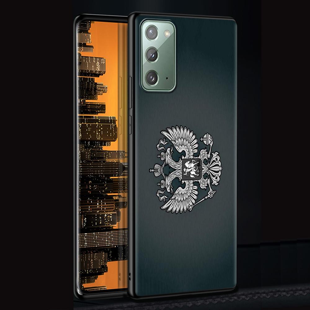 Чехол с российским флагом для Samsung Galaxy Note 20 Ultra 10 9 8, силиконовый чехол M31 M30s M51 M31s M52 5G, мягкий черный чехол для телефона