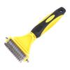 Pet Dematting Comb Stainless Steel Effective Ergonomic Pet Deshedding Tool Undercoat Rake for Cat Dog Removing Knot