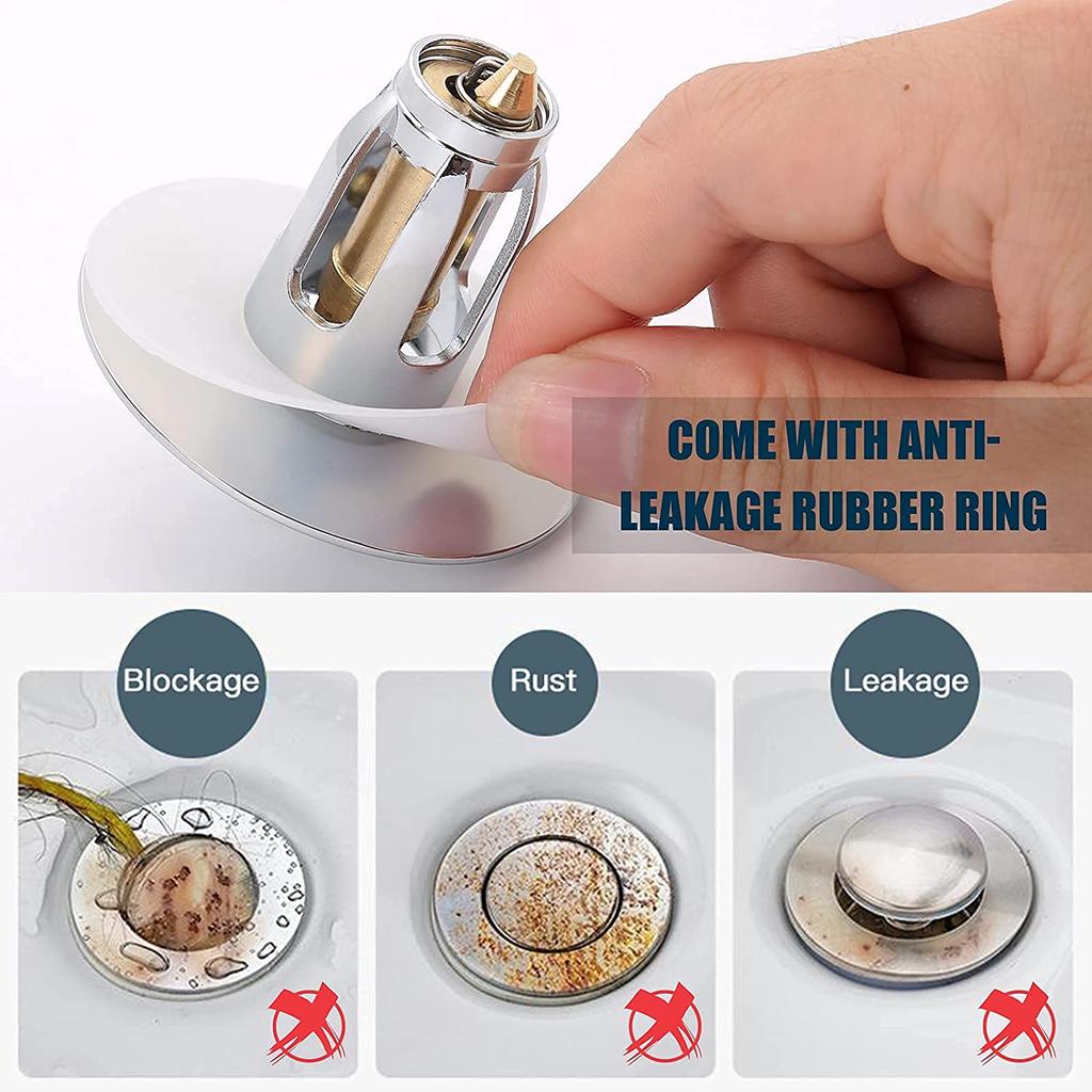 99% Universal All Brass Pop-Up Bounce Core Basin Drain Filter Hair Catcher Sink Strainer Bathtub Stopper Bath Plug Bathroom Tool