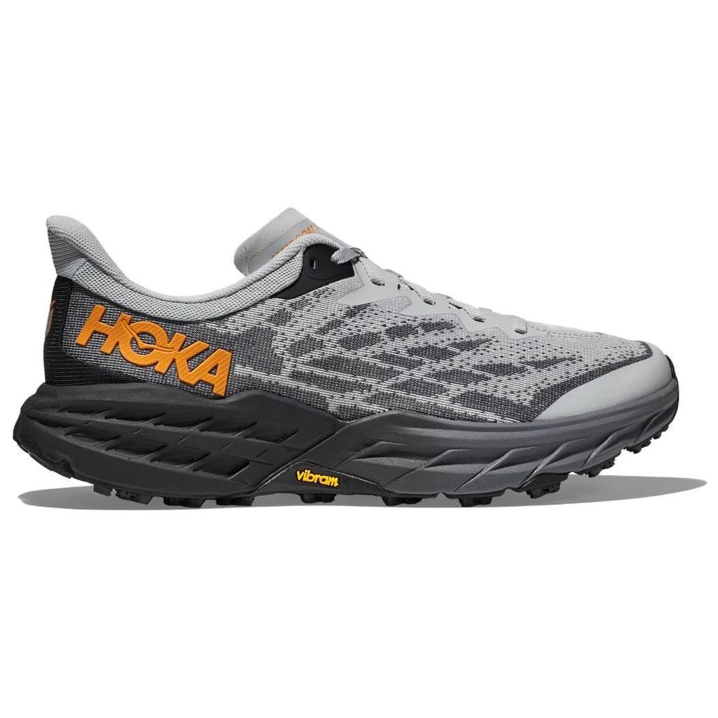 HOKA Speedgoat 5 Wide Harbor Mist Черные мужские кроссовки Серые 1123159-HMBC