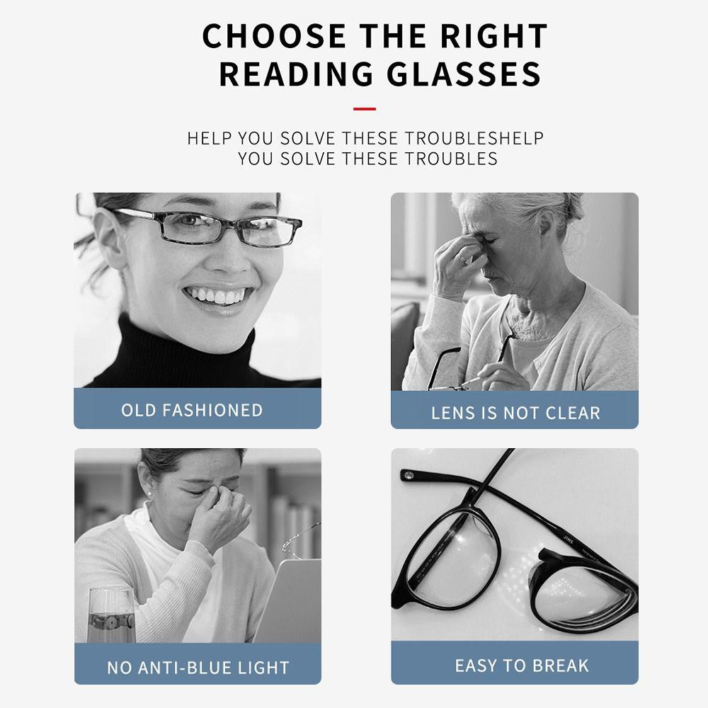 Очки для чтения Маленькие Овальные Анти-синий свет Очки для чтения Цветочные Очки для чтения с Футляром